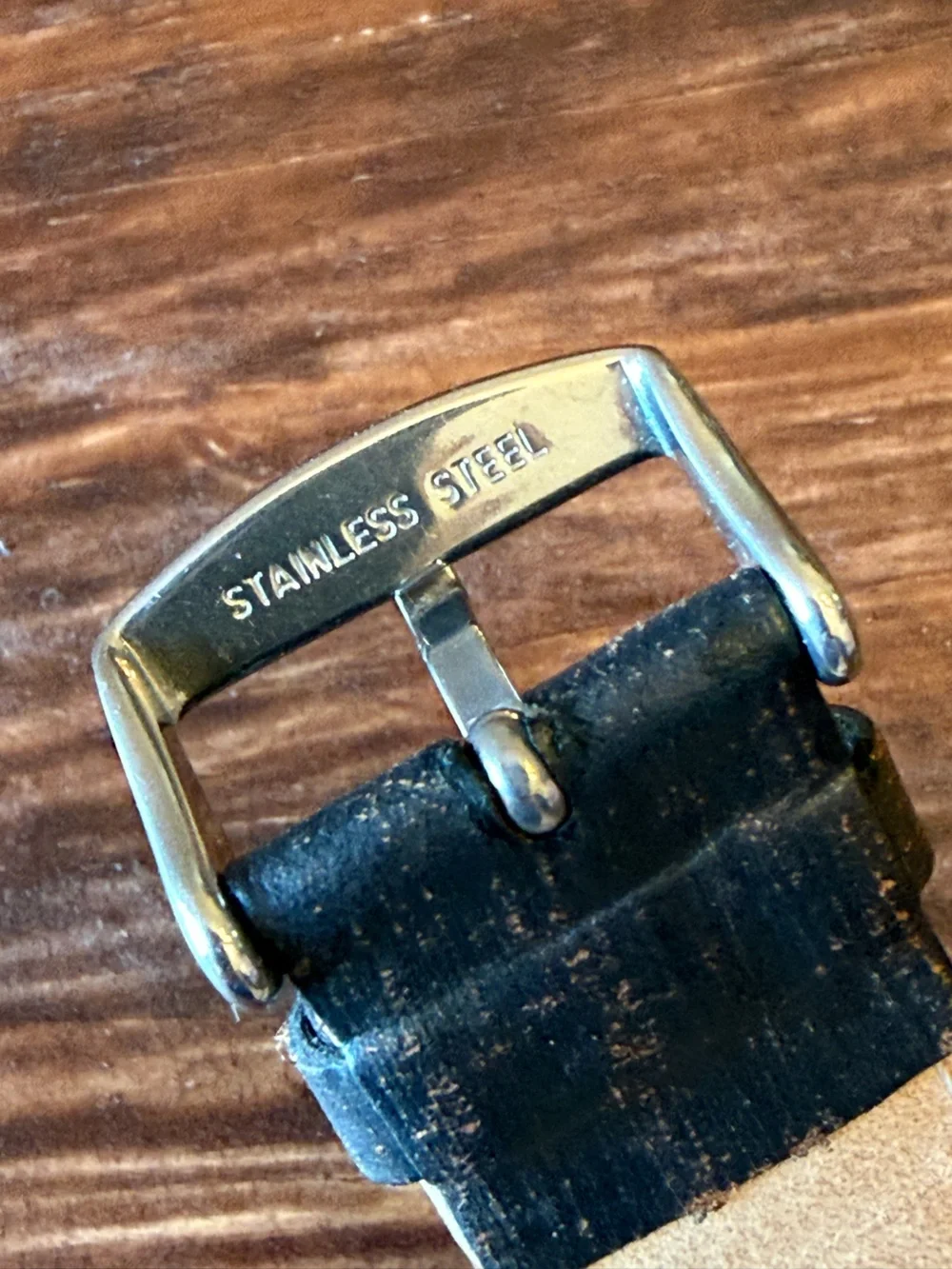 Vintage Fossil Architekt JR8130 Women's Watch Square Silver Dial Leather Cuff